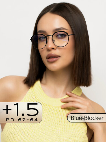 Изображение товара Корригирующие очки для зрения +1,5 / Готовые очки для чтения с диоптрией +1.50