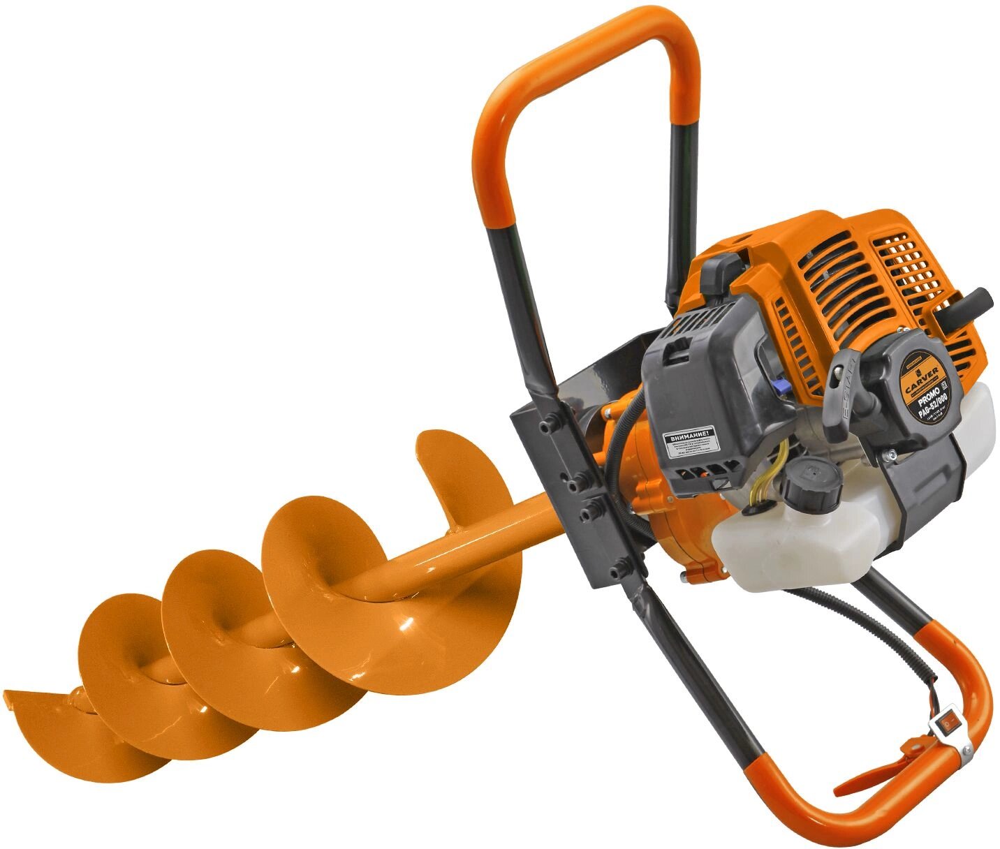 01.003.00099 / Мотобур CARVER PROMO PAG-52/000 1.9л. с 6500об/мин 52см3 бур в комплекте [01.003