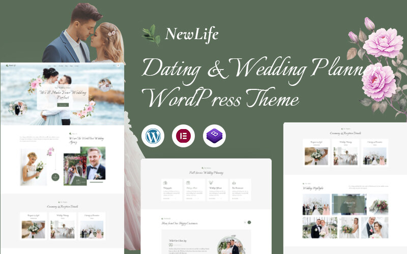 Шаблон для сайта Вордпресс с демоконтентом Newlife – Dating & Wedding Planner WordPress Theme