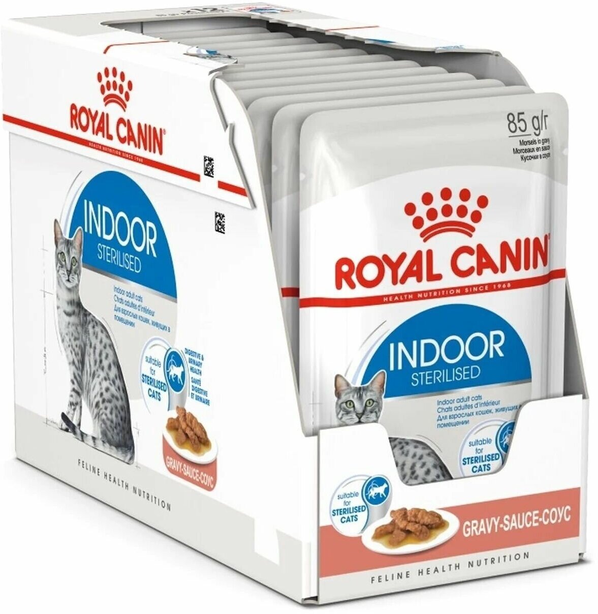 ROYAL CANIN Indoor Sterilised в соусе корм для кошек , 85 г х 12 шт.