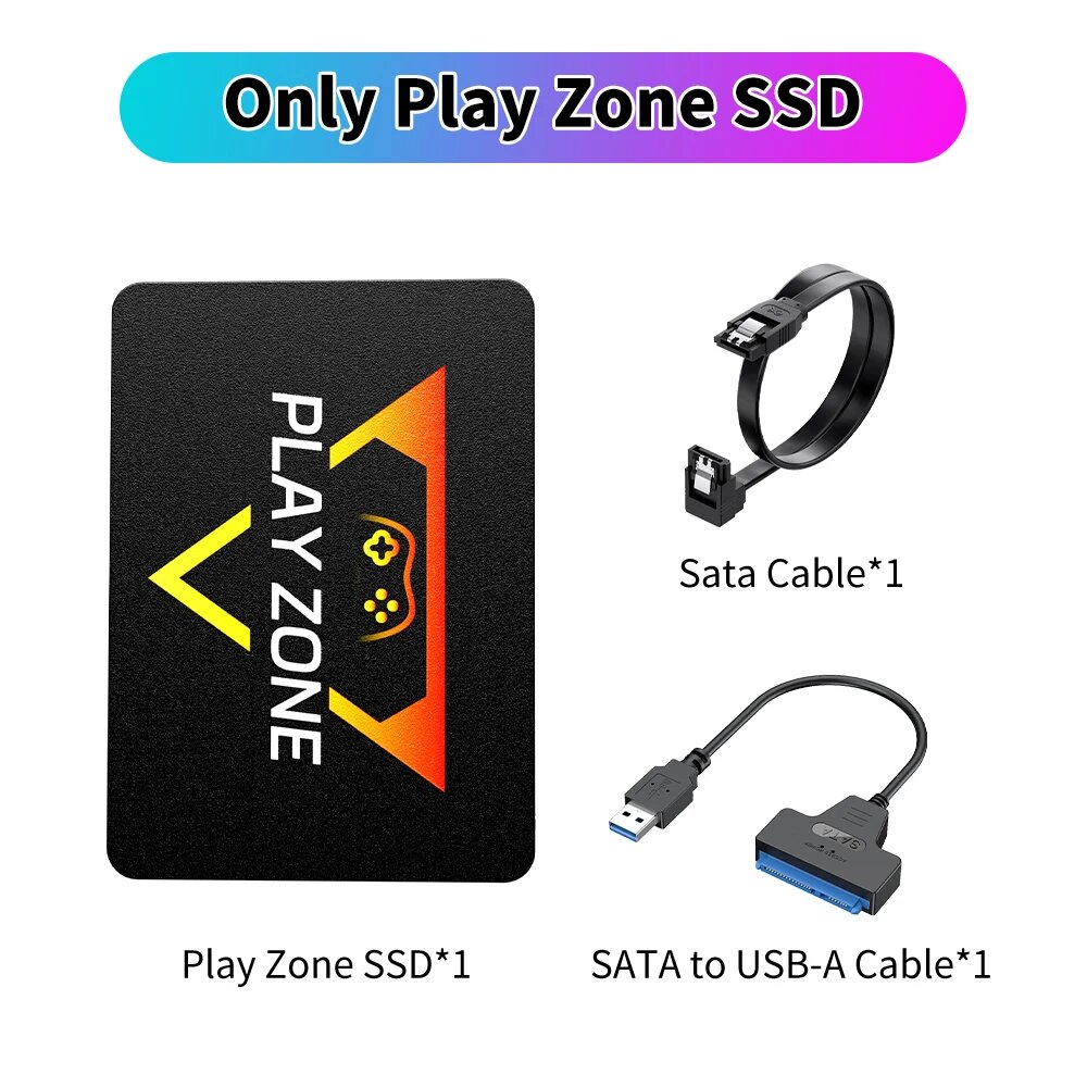 Игровой SSD Playzone 1T с игровой консолью 16191 Retro/AAA для PS5/PS4/PS1/Switch/XBOX/WII/SNES/N64 игровой SSD для ПК с ОС Windows, Playzone SSD