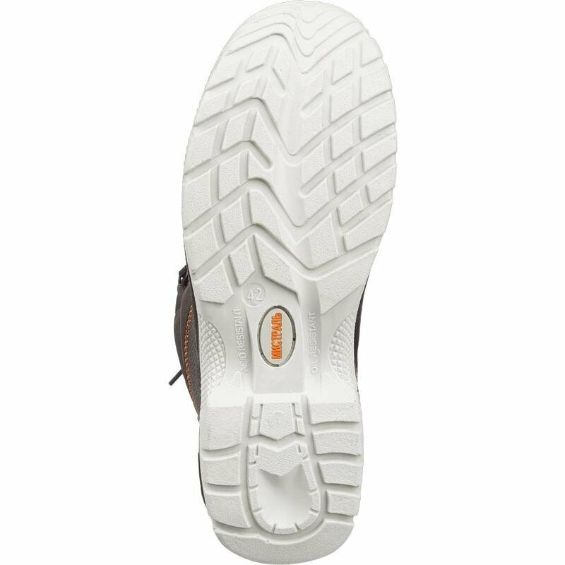 Ботинки Мистраль ПУ-ТПУ натуральная кожа черные с металлическим подноском размер 40 1305475