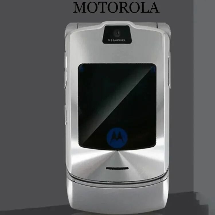 Восстановленный Motorola RAZR V3 - оригинальный разблокированный раскладной телефон Bluetooth GSM 1,23 Мп камера 850/900/1800/1900 высокое качество
