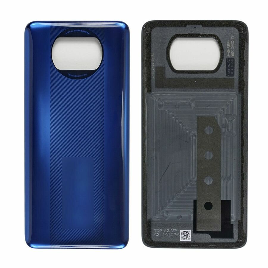 Задняя крышка для Xiaomi Poco X3 NFC (M2007J20CG), X3 Pro (M2102J20SG) <синий> — фото 1