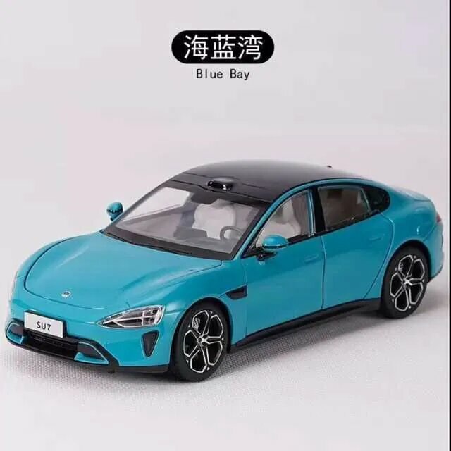 Изображение Модель автомобиля Xiaomi su7, предметы коллекционирования, 1:24