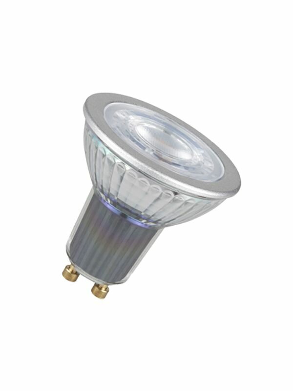 Светодиодная лампочка OSRAM 9.6 Ватт GU10 2700K теплый белый PAR16 прозрачная спот 220-240V PARATHOM Spot 827 750лм