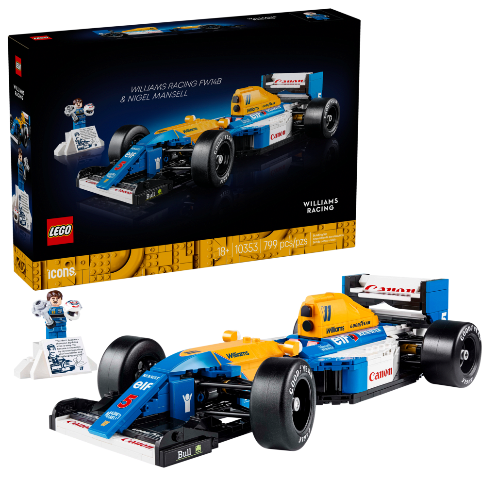 Конструктор LEGO Icons Williams Racing FW14B & Nigel Mansell 10353, 799 деталей, от 18 лет
