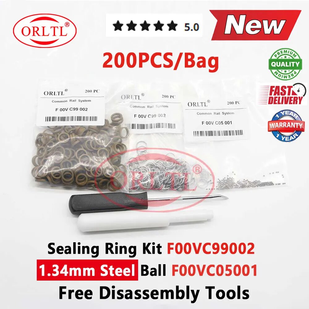 F00VC99002 Ремкомплект клапана форсунки дизеля шарик F00VC05009 150 мм комплект шариков топливной форсунки для уплотнительного кольца Bosch F00VC05001