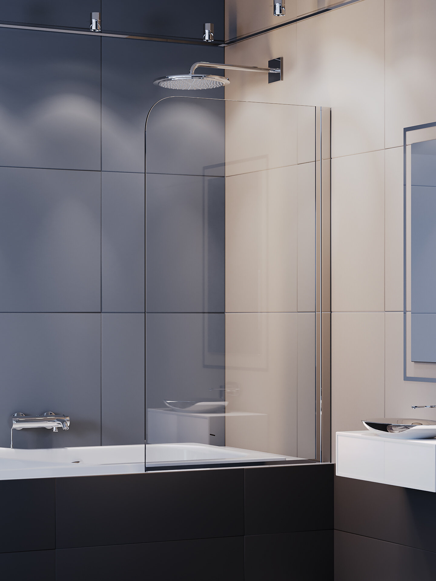 Шторка на ванную WeltWasser WW100 100T1-80 10000001222