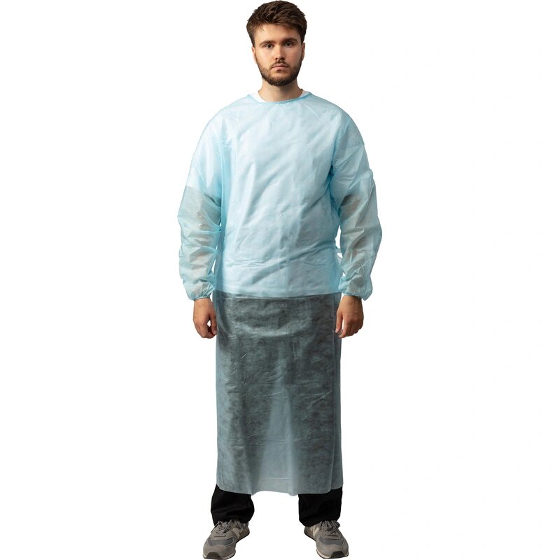 Халат хирург. стер, рук. резинка,140см, пл.42 р. XL(52-54) Инмедиз
