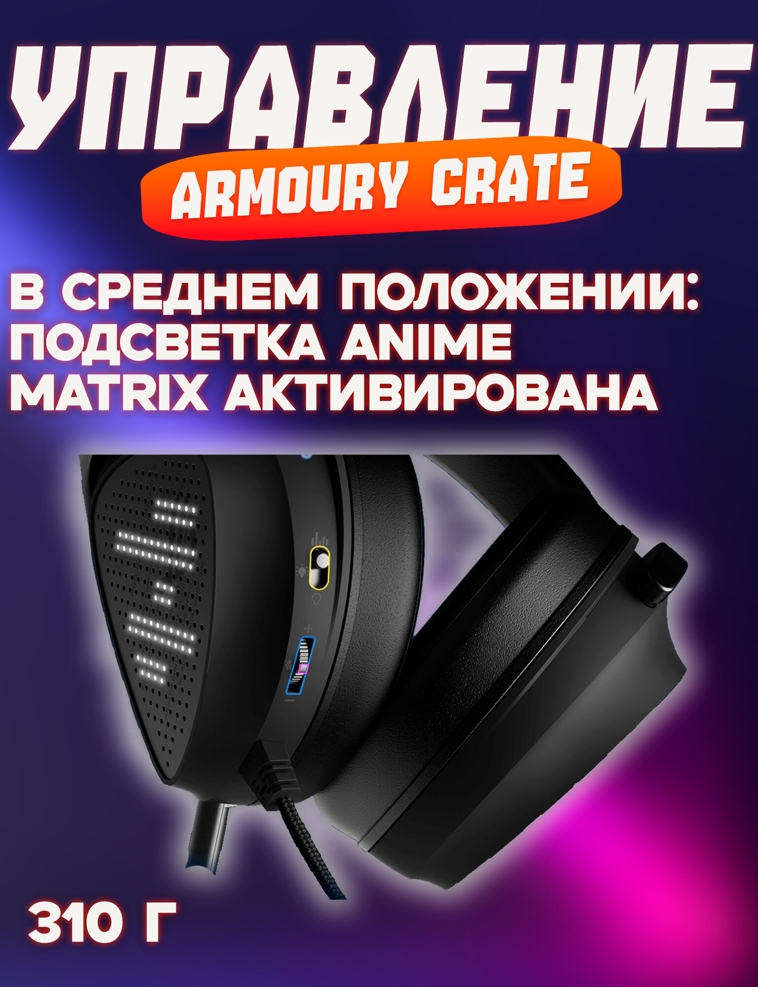 Игровые наушники ASUS ROG DELTA S ANIMATE, игровая гарнитура — фото 1