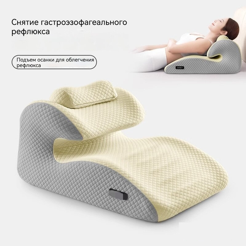 Поддерживающая подушка, микрофибра , микрофибра, эффект памяти, черный/серый,58×40×31； — фото 1