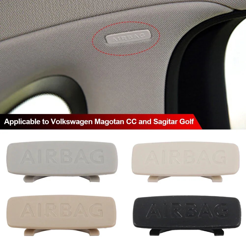 Для VW Jetta A5 A6 MK5 Golf 5 6 7 GTI Passat B6 B7 CC Polo 1/2 шт. A B C столб подушки безопасности эмблема крышка 3C0853437C 1K8853437 5G0853437, Grey 2PCS — фото 1