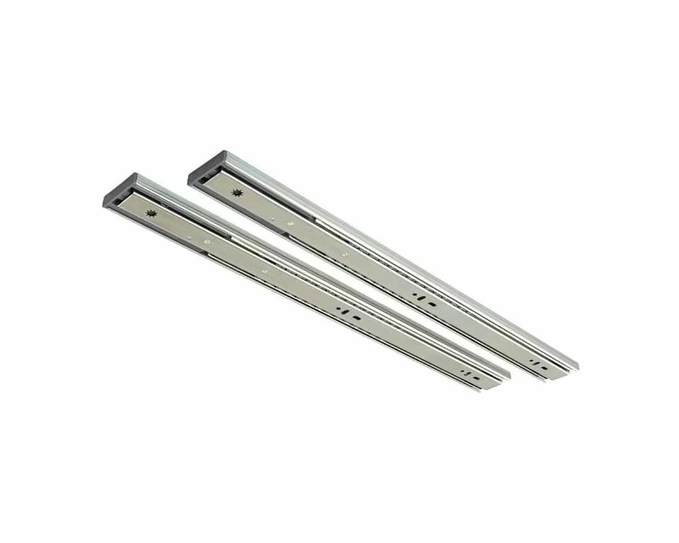 Направляющие шариковые Firmax Soft-Close полного выдвижения, H 45 мм, L 400 мм, цинк (2 части), толщина 1,2*1,2*1,5мм
