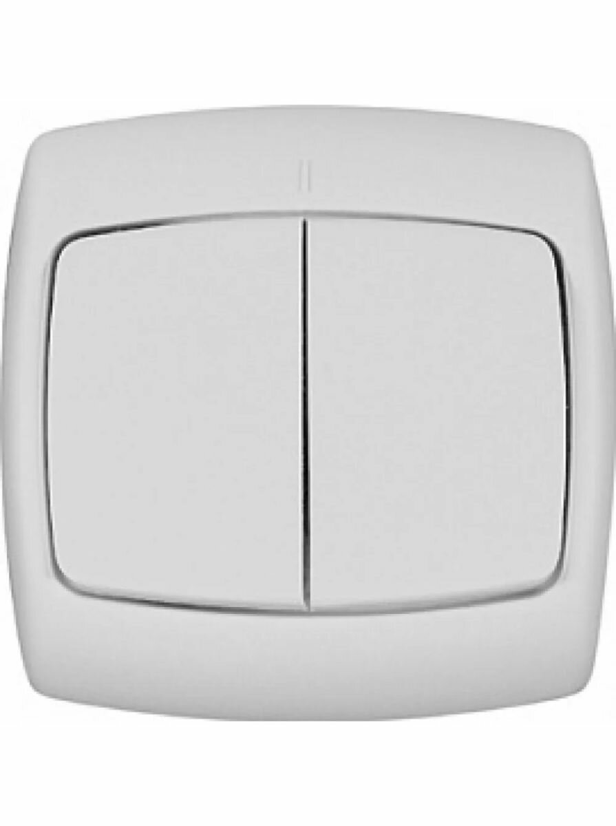 Выключатель двухклавишный (упак 15шт) белый скрытый 250В 6А S56-052-BI рондо Schneider Electric