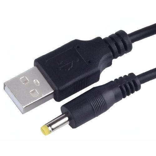 Кабель питания USB Type-A - DC 4.0 х 1.7 мм 1 метр 2 ампера Чёрный