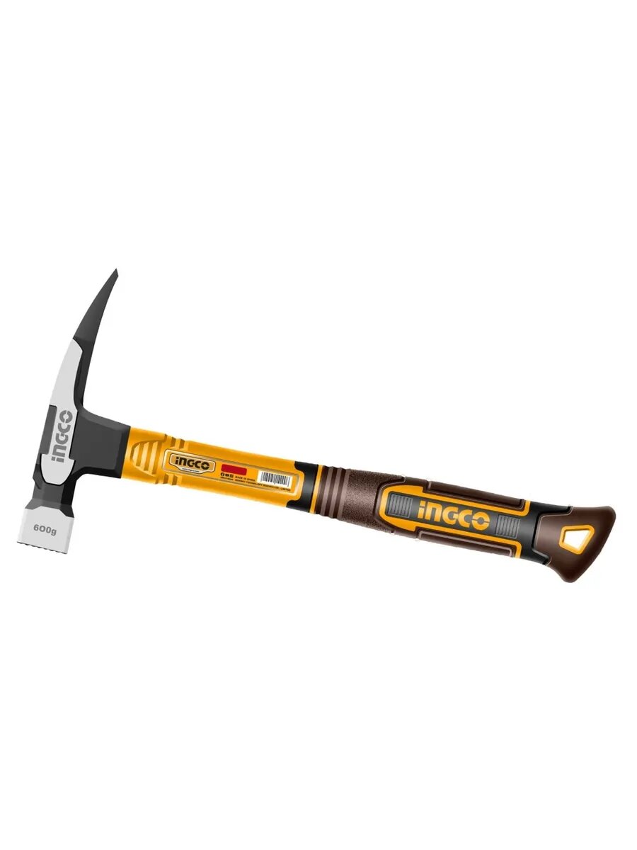 Молоток кровельщика INGCO INDUSTRIAL HCH81060 вес бойка 600 г