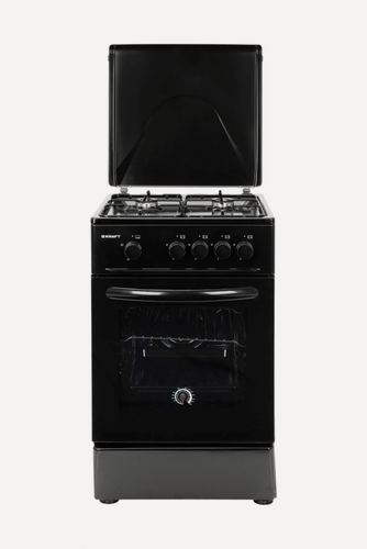 Изображение товара Газовая плита KRAFT KF-FSK5301GBL, 58 л, газ-контроль духовки, эмалированная, 4 конфорки