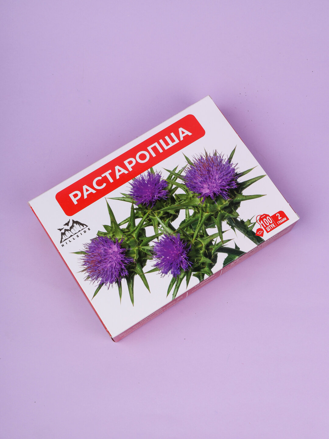 Расторопша HILLSIDE, 100 фильтр-пакетов, без добавок, без ГМО, срок годности 2 года — фото 1