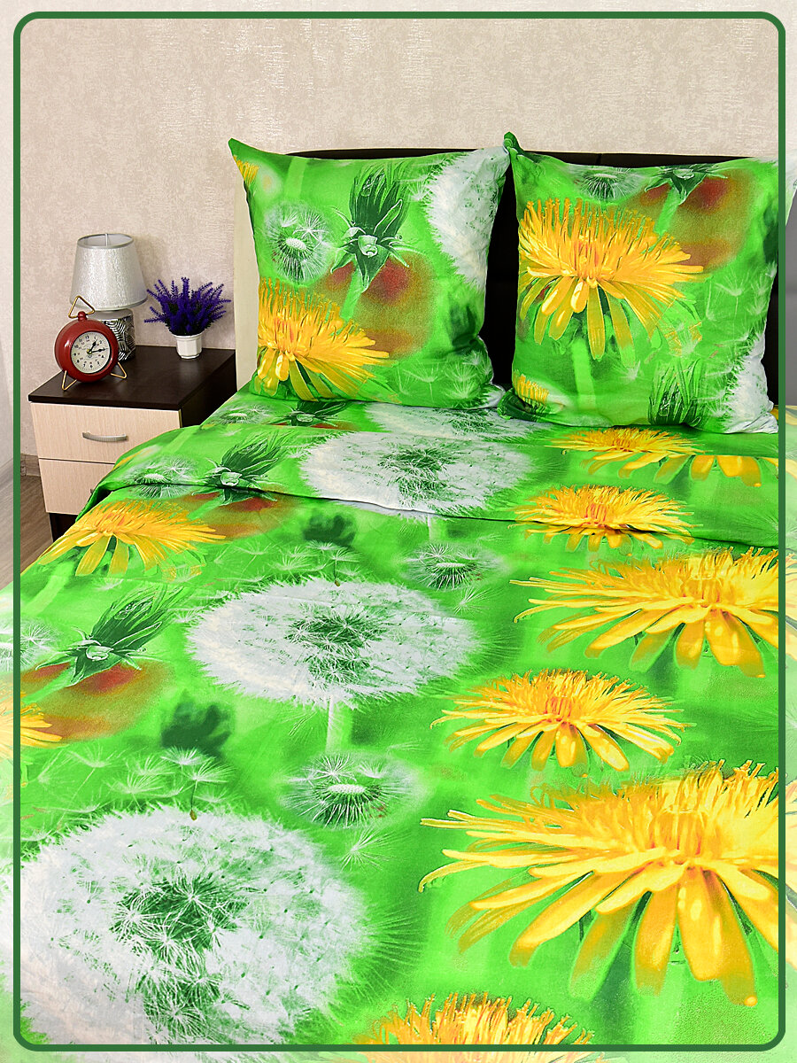 Постельное белье бязь Одуванчик 1728 15 спальное