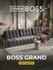 Диван раскладной BOSS Grand, прямой, велюр Monolit серый, 339x108...