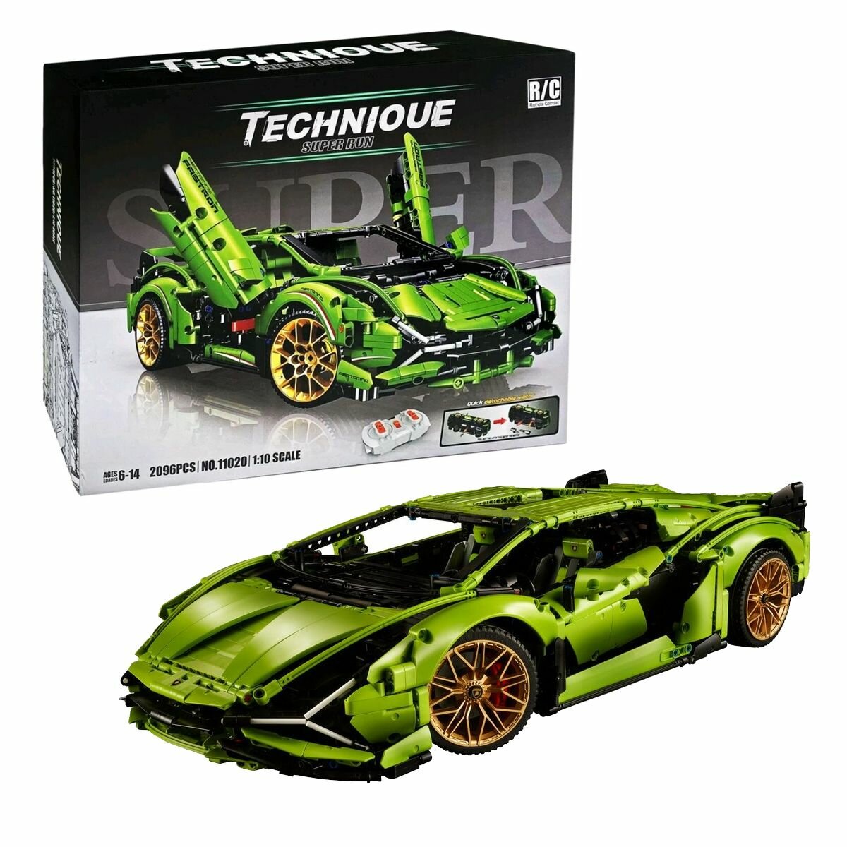 Конструктор машина Lamborghini Sian FKP 37 (Ламборгини Сиан) Деталей 2096 / 11020 -enj