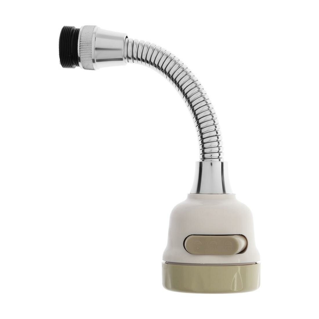 Изображение Аэратор ZEIN, с регулировкой потока, на гибком шланге,190мм, 3 режима, пластик, белый