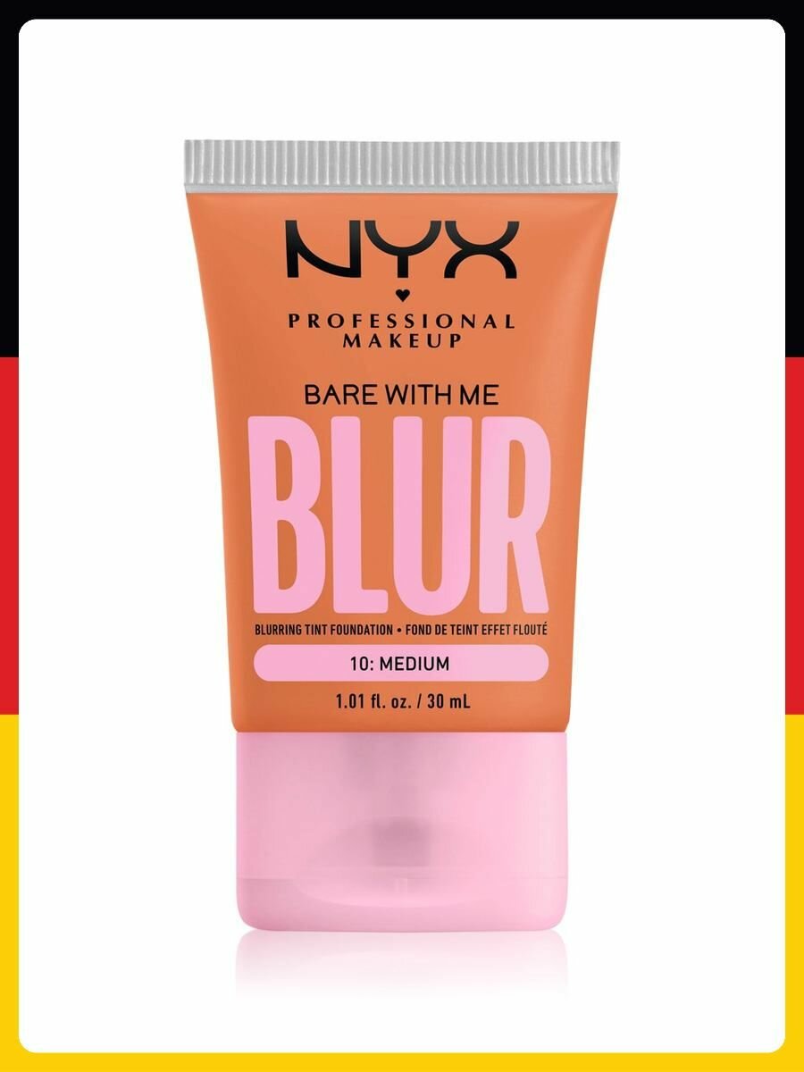 Тональная основа NYX Professional Makeup Bare With Me Blur Tint в каплях, 30 мл № 1 10 - Средний