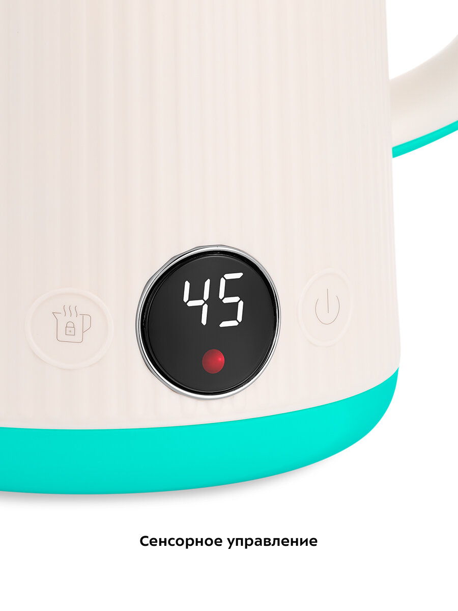 Чайник Kitfort КТ-6197-2 бело-зеленый — фото 1