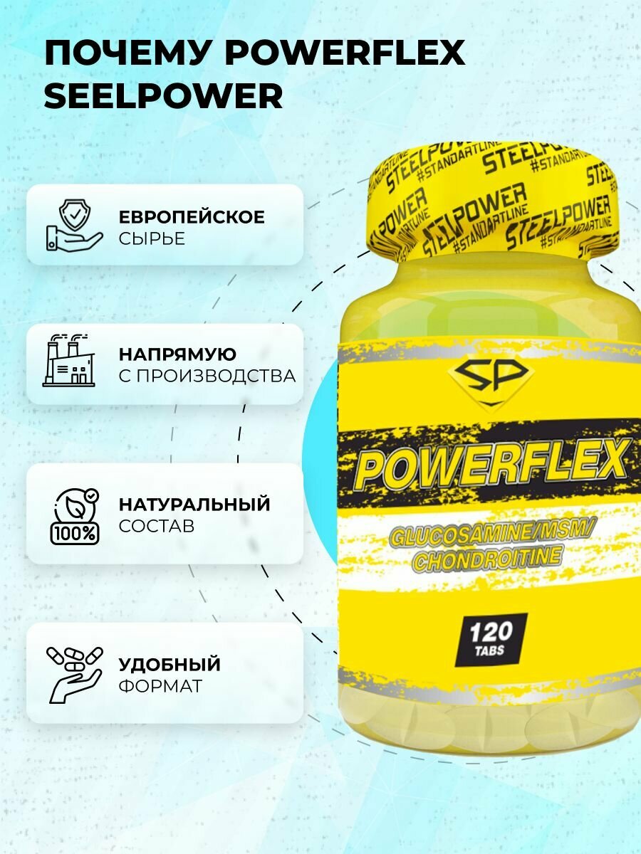 Хондропротекторы STEELPOWER Хондропротектор POWERFLEX, 120 таблеток