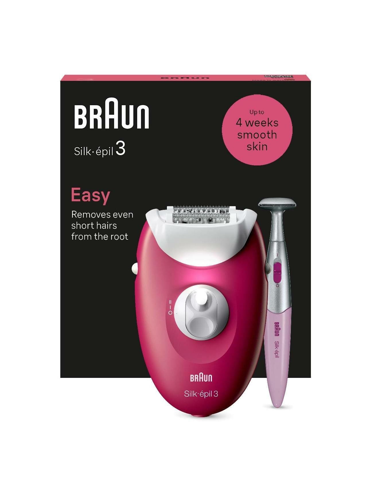 Эпилятор Braun S3 SE3-202 ягодный розовый/ белый — фото 1