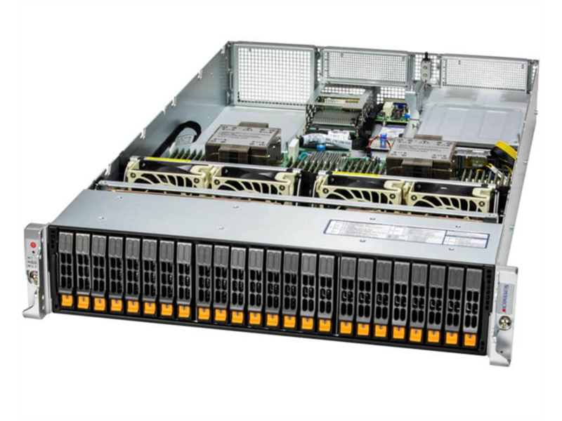Серверная платформа Supermicro SuperServer 2U 221H-TN24R noCPU(2)4th Gen Xeon Scalable/ TDP350W/ no DIMM(32)/ 24x2,5"/ 2x25Gb/ SFT-DCMS-SINGLE/ 1st config