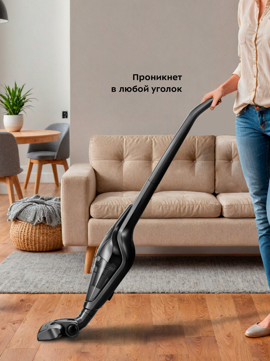 Вертикальный пылесос Kitfort КТ-5161-1 темно-серый — фото 1