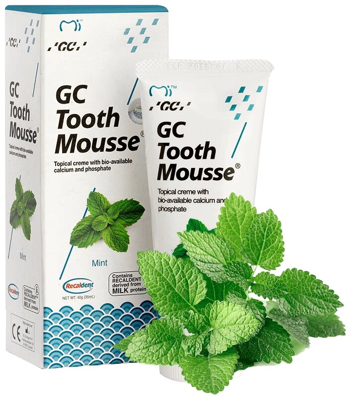 Картинки Зубной гель Tooth Mousse Тусс мусс - аппликационный гель для реминерализации и снижения чувствительности зубов, 40 г (Мята)
