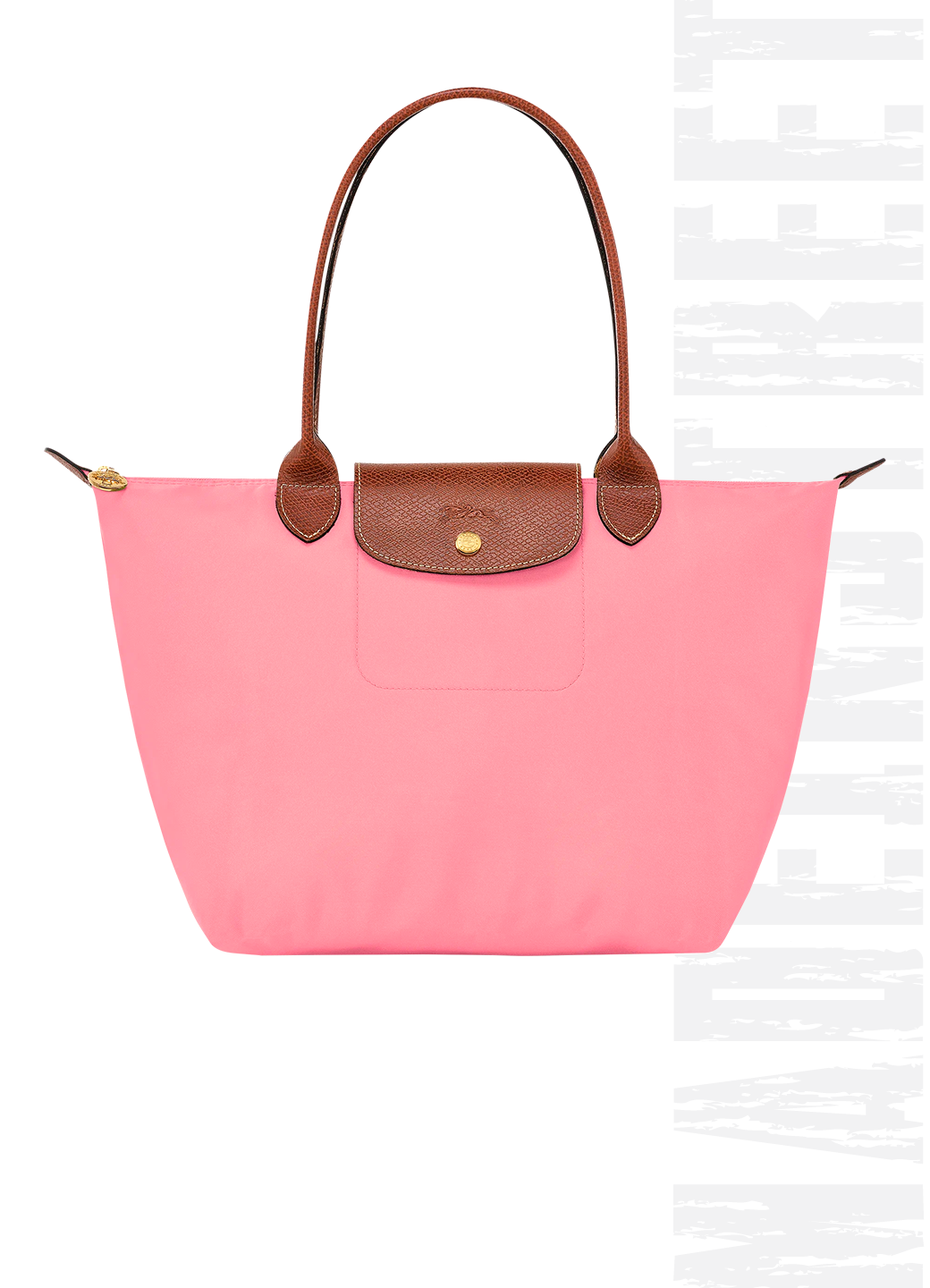 Сумка тоут Longchamp LE PLIAGE ORIGINAL M TOTE BAG Marshmallow - Recycled Canvas, фактура гладкая, розовый