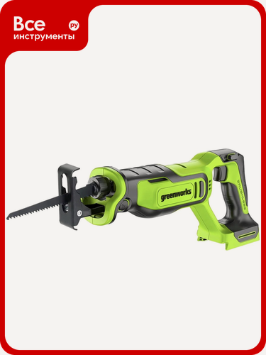Изображение товара Пила сабельная аккумуляторная GreenWorks GPT-BLRS-1, 24В, б/щет, 0-3000 об/мин, рез 115 мм дер, без АКБ и ЗУ 1200607
