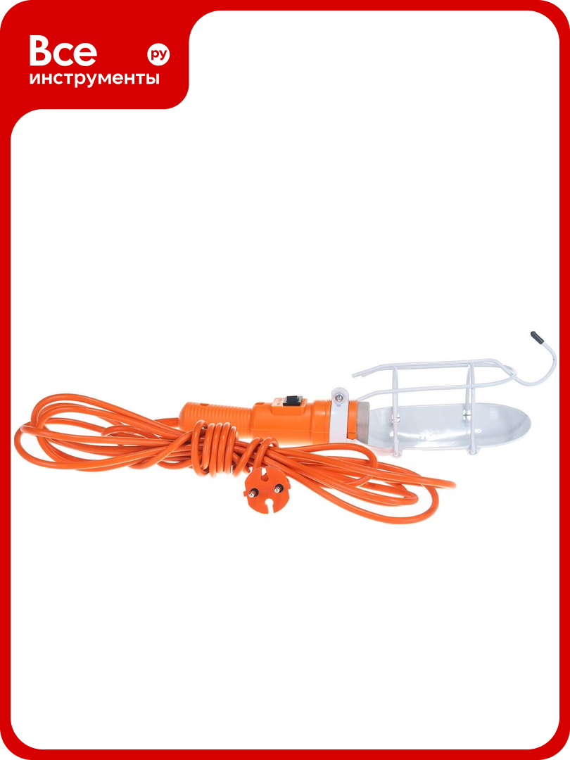 Переносной светильник Gigant ЛСУ-1 (с выключателем) 5м IP20 GPE-0011 (Россия)