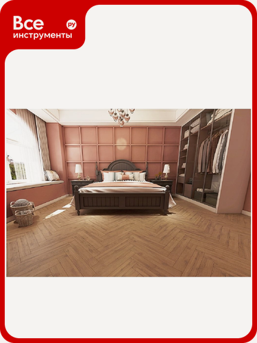 Изображение товара Ламинат Woodstyle Arrow 12 мм, 34 класс, 1.32 м2, влагостойкий, рисунок Ёлка, 108 Дуб Кивер