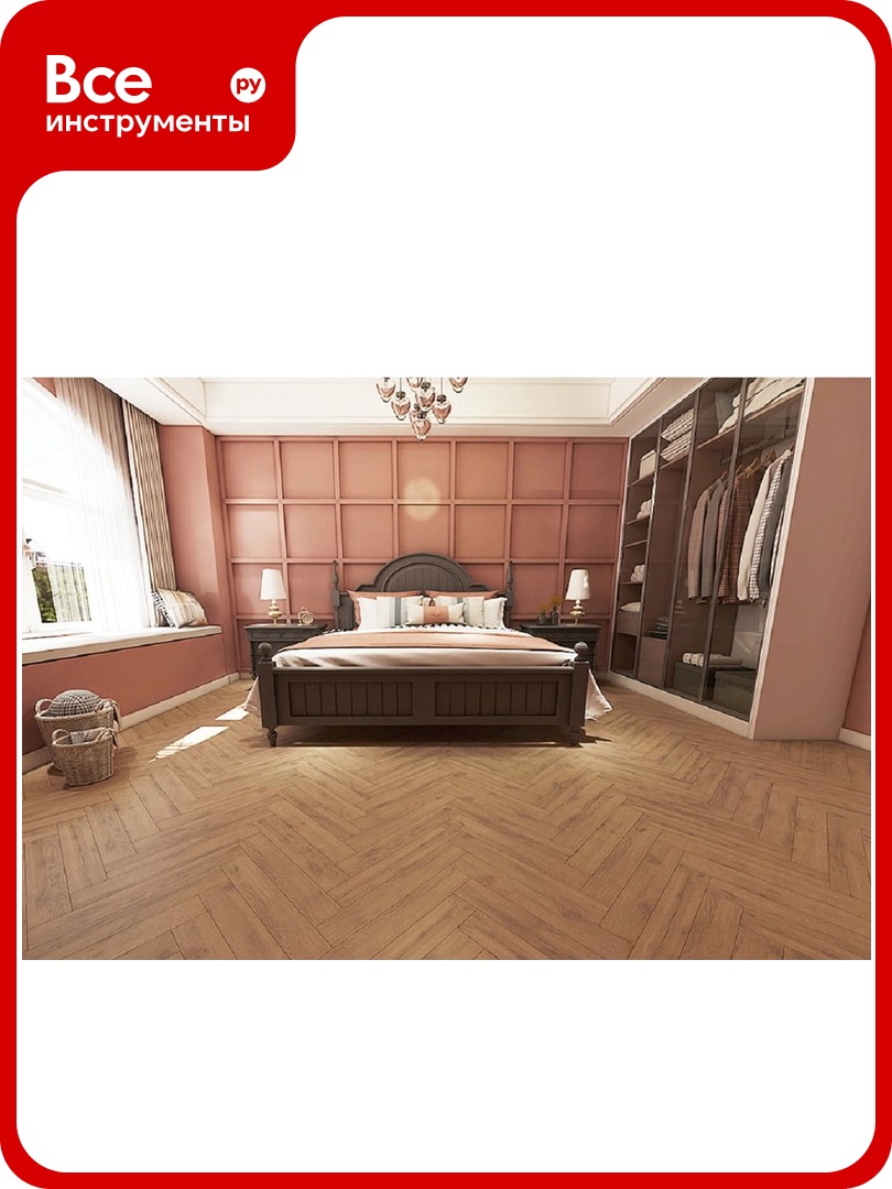 Ламинат Woodstyle Arrow 12 мм  34 класс  1 32 м2  влагостойкий  рисунок Ёлка  108 Дуб Кивер