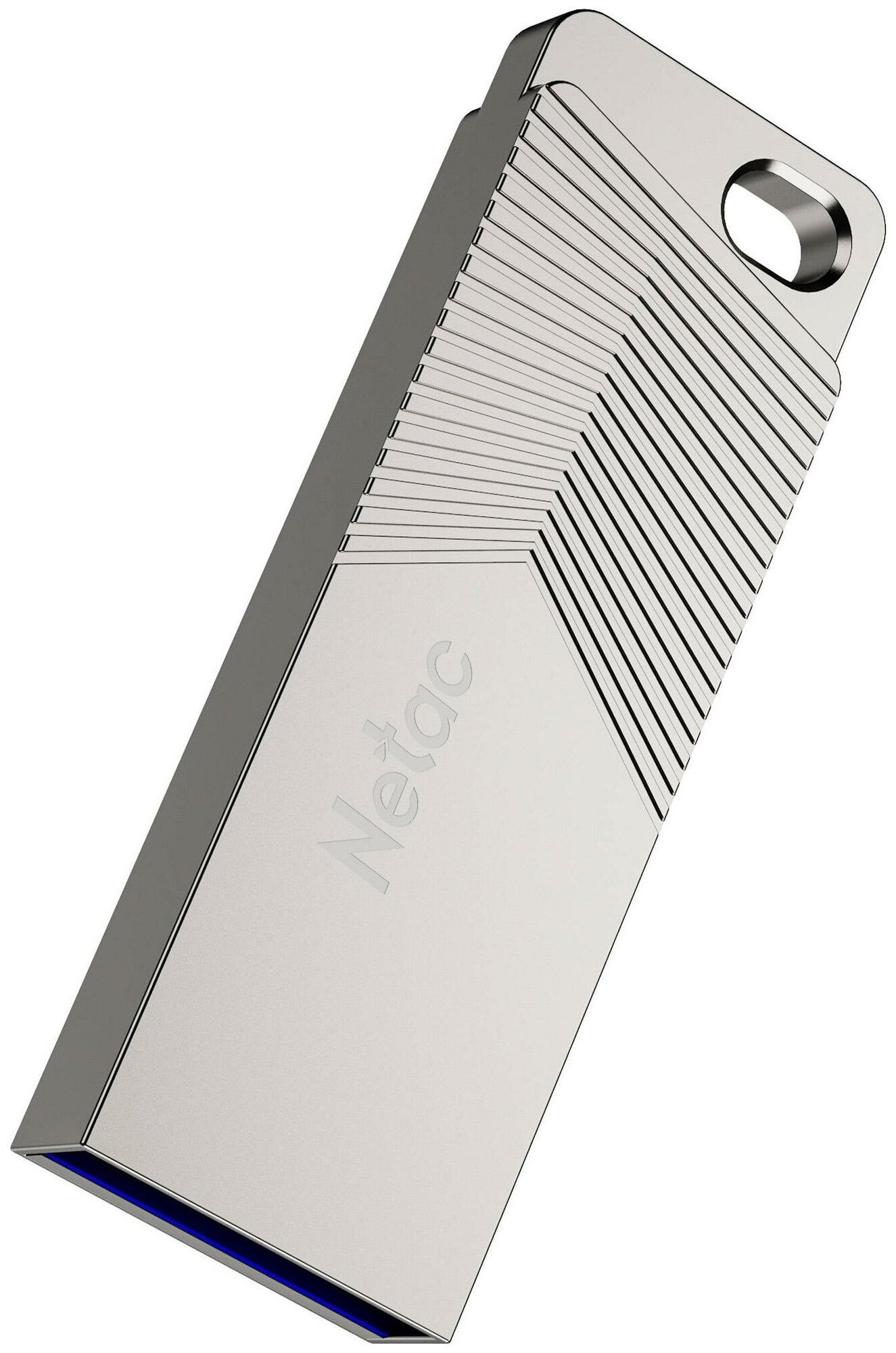 Флешка Netac UM1, 128 ГБ, USB 3.2, серебристый (NT03UM1N-128G-32PN)