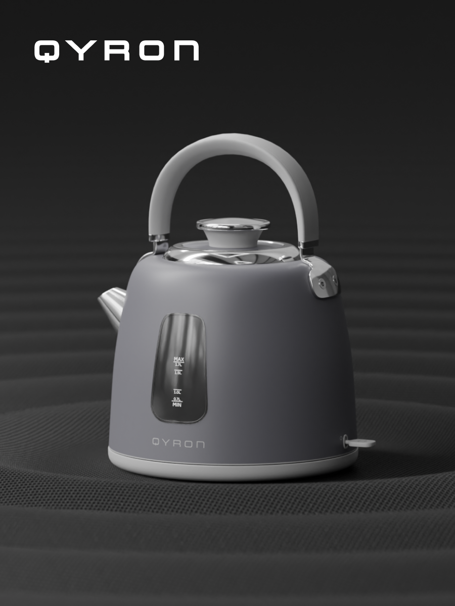 Чайник электрический QYRON KS602 MB, нержавеющая сталь, 1.7 л
