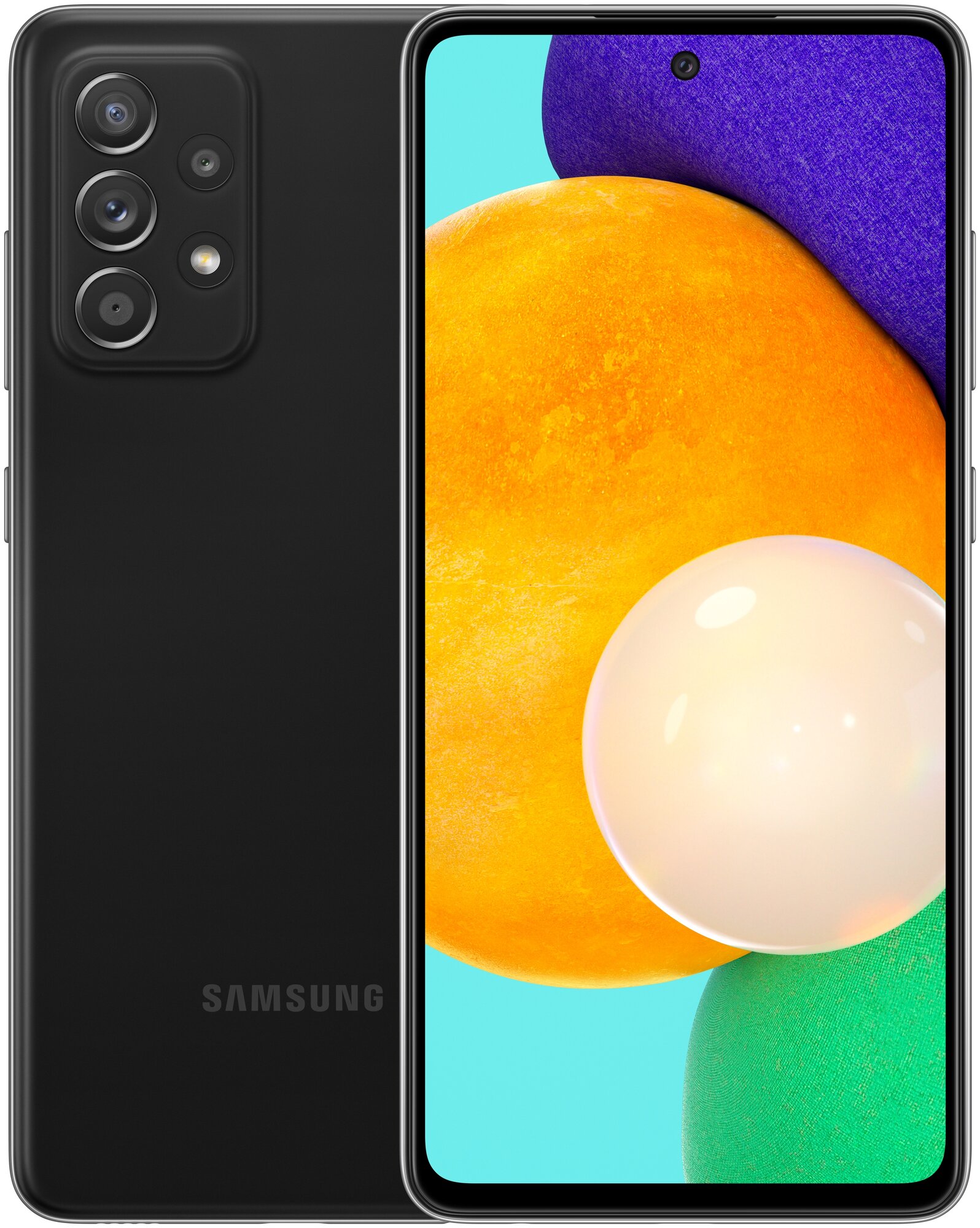 Смартфон Samsung Galaxy A52 4/128 ГБ RU, Dual nano SIM, черный