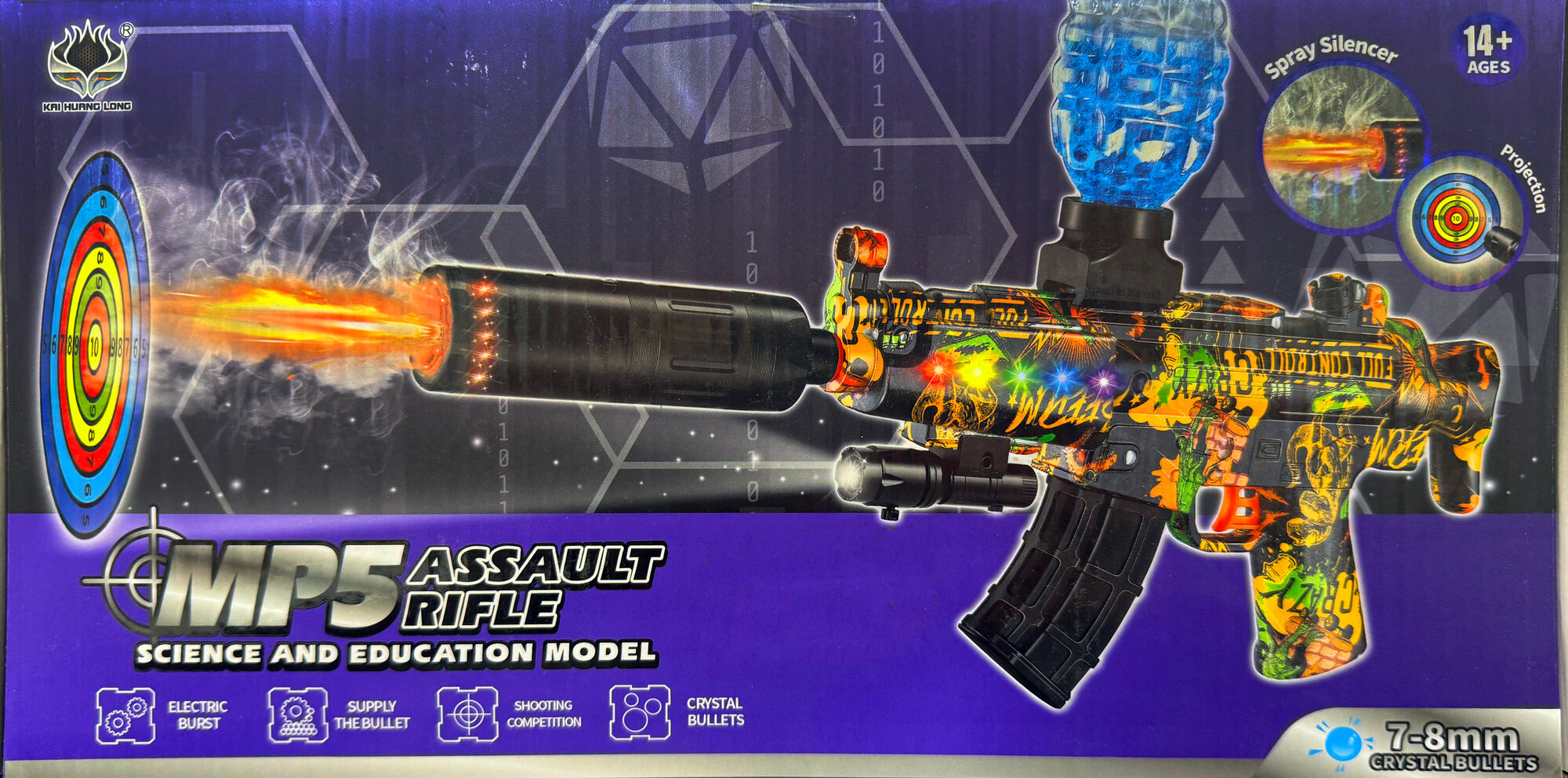 Игрушечный автомат "Mini MP5", гелевый бластер, для игры с орбиз
