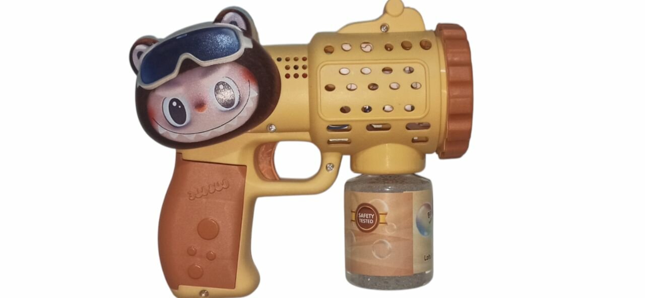 Пистолет для мыльных пузырей с героем мультфильма для детей, удобный и яркий — фото 1