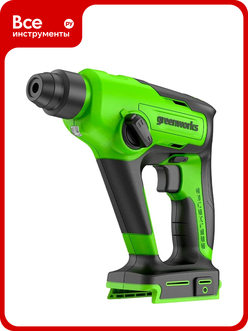 Аккумуляторный бесщеточный перфоратор GreenWorks GD24SDS1 3803107