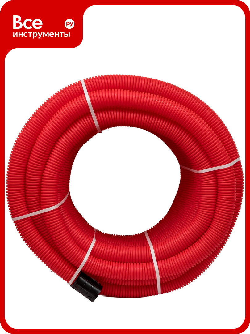 Gigant Труба гофрированная двустенная ПНД гибкая красная D63 с зондом 50м 801063GI