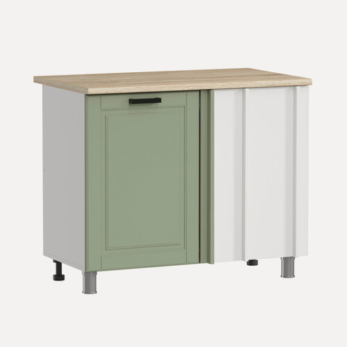 Изображение товара ARNIKA Шкаф для кухни угловой напольный без столешницы "Нордик", фисташка МДФ, 100х48х81,6 см