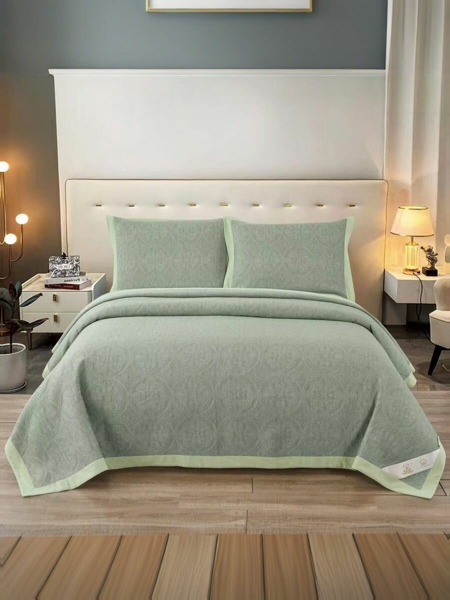 Муслиновое покрывало двустороннее с наволочками Retrouyt, евро, 220x240