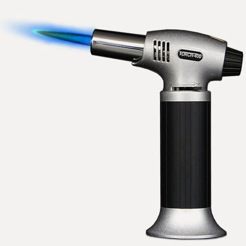 Изображение товара Газовая горелка с пьезоподжигом, серебряная