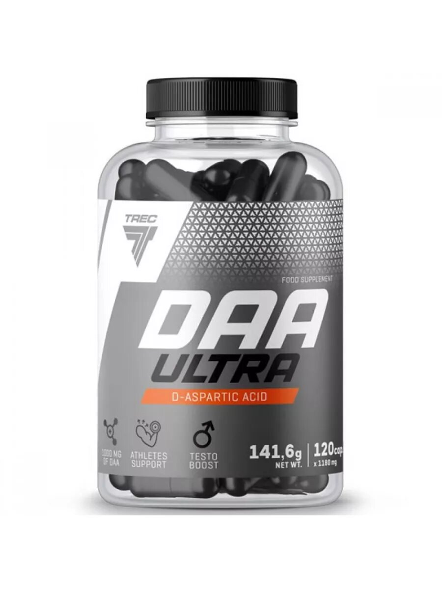 Trec Nutrition DAA Ultra Dаспарагиновая кислота 120 капс банка без вкуса